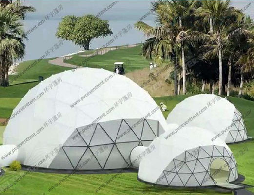 Outdoor Dome Shaped Tent With Inside Decoration , Customized Transparent Dome Tent